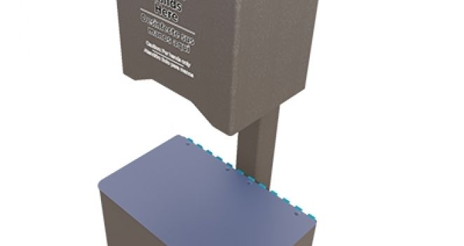 65230 Auto Hand San Post W Recep In Ground