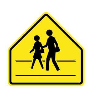 Road Sign Cross Walk