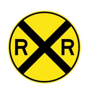 Road Sign Railroad Crossing