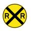 Road Sign Railroad Crossing